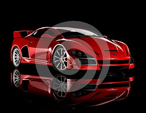 Red sports car 1