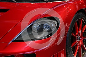 Red Sports Car Close Up