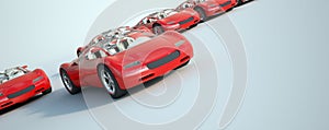 Red sports car race