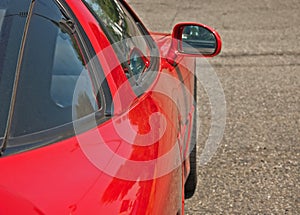 Red Sports Car Side View