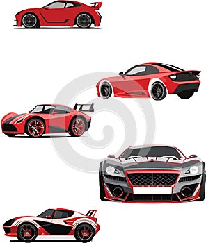 Red Sports Car Vector