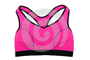 Red sports top bra. Isolate