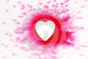 Red spot heart shape symbol