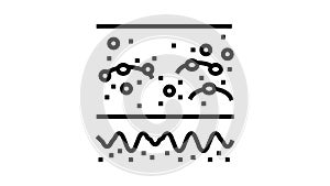 red spots rash skin line icon animation