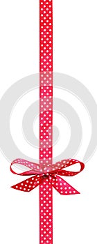 Red spotted bow and ribbon