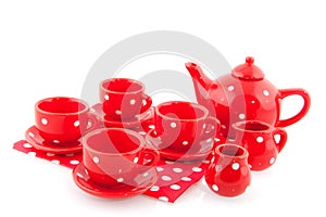 Red spotted crockery photo