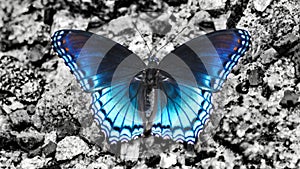 A Red-Spotted Purple Butterfly (Limenitis Astyanax)