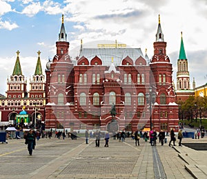 Red square front view