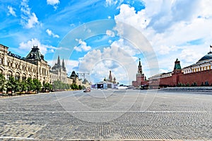 Red square in Moscow on the eve of the celebration of the baptism of Rus.