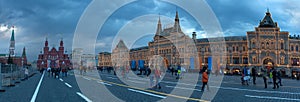 Red Square in Moscow. Main Department Store GUM. Russia