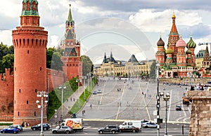 Red Square with Vasilevsky descent in Moscow