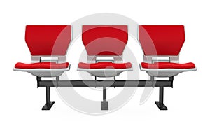 Red Stadium Seats Isolated