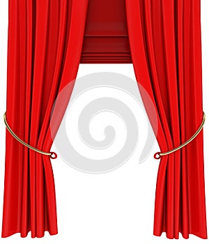 Red stage curtain