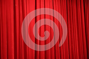 Red stage curtain