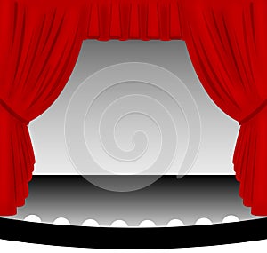 Red Stage Curtain