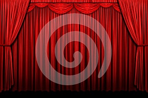 Red Stage Curtain