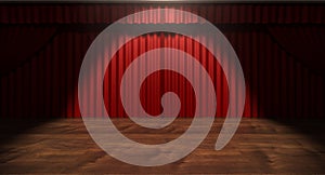 Red Stage Curtain