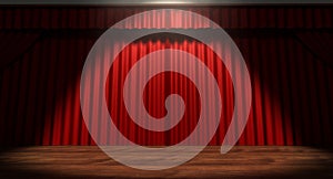 Red Stage Curtain photo