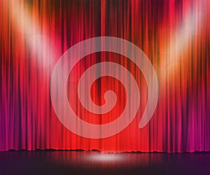 Red Stage Spotlight Background