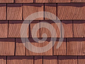 Red Stained Cedar Shingles