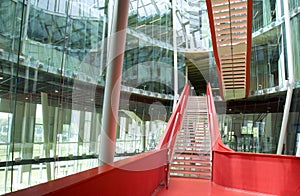 Red stairs photo