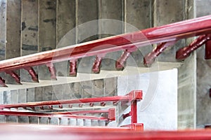 The red stairs in Wangyue Tower