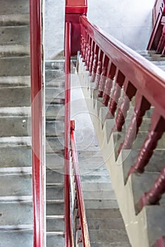 The red stairs in Wangyue Tower