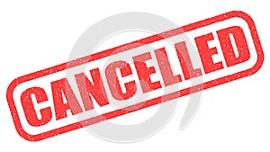 Red stamp cancelled on white background . vector image .