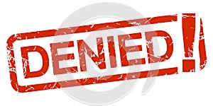 red stamp DENIED