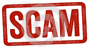 Red Stamp Illustration with the word SCAM