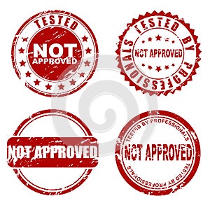 Red stamp - not approved