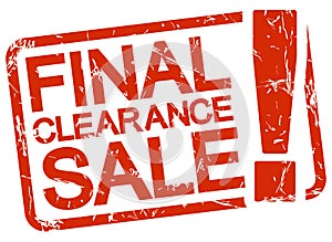 red stamp with text final clearance sale ! photo