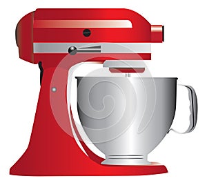 Red stand mixer