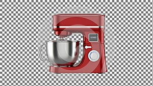 Red Stand Mixer with Stainless Steel Bowl