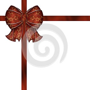 Red Star Bow And Gift Ribbon