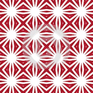 Red star burst abstract geometric seamless textured pattern background