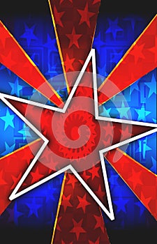 Red Star Burst Background