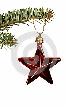 Red Star Christmas Ornament