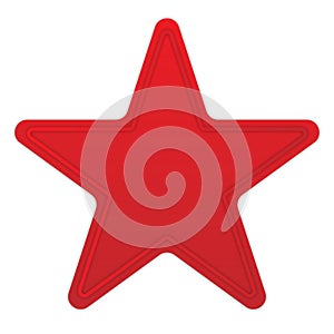 Red star icon, EPS editable vector illustration