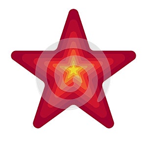 Red star icon, EPS editable vector illustration