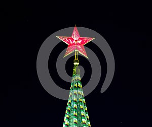 Red star of Moscow Kremlin, Russia