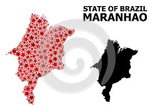 Red Star Pattern Map of Maranhao State