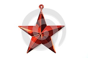 Red star symbol isolated on white background