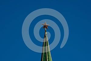 Red star on top of the Troitskaya Tower