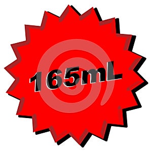 Red Star Illustration featuring 165 mL on white background.