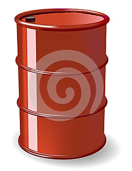 Red steel barrel
