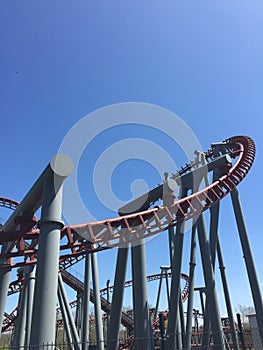 King's Island Red steel coaster Firehawk