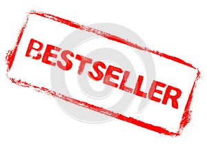 Red stencil frame showing Bestseller