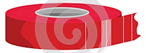 Red sticky tape, icon