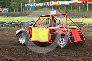 Red stock car photo